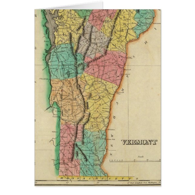 Carte Du Vermont (Devant)
