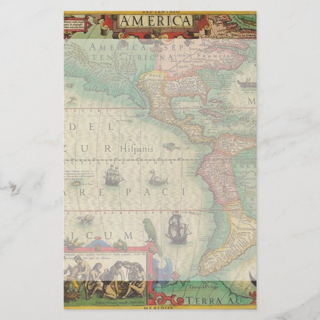 Carte du Vieux Monde antique des Amériques par Hon (Devant)