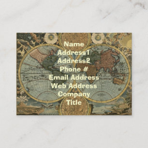 Carte du Vieux-Monde Cartes de visite
