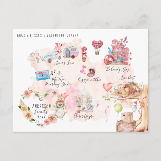 Carte du village de Valentine | Illustré (Devant)