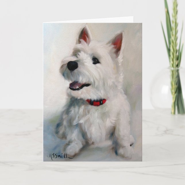 Carte du visage de chien de Terrier de Westie West (Devant)