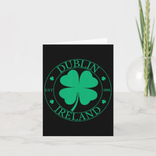 Carte Dublin Irlande Est 988 trèfle feuille Shamrock St.