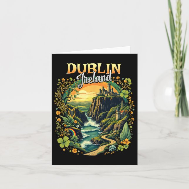 Carte Dublin Irlande Voyage Séjour Voyage Souvenir Irlan (Devant)