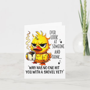 Carte Duck Regarde Quelqu'Un Et Pense Pourquoi T'A Touch