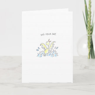Carte Duck Splashing. Anniversaire