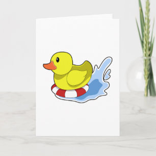 Carte Duck with Swim ring à Water.PNG