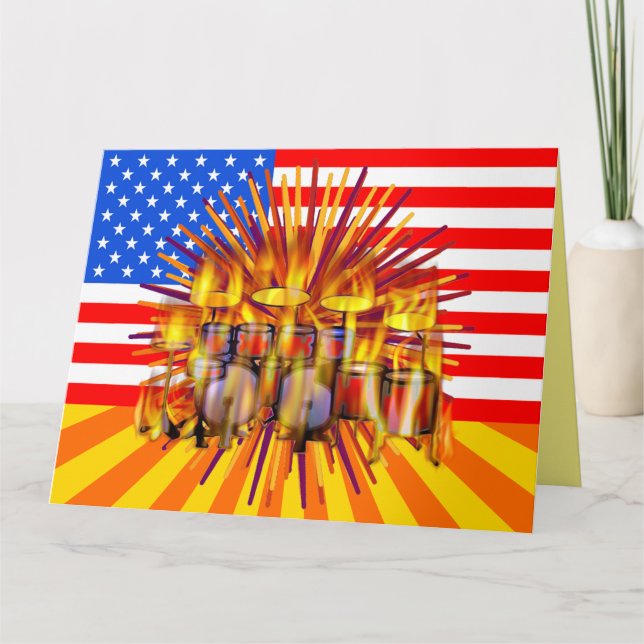 Carte Dumset avec drapeau Stars & Stripes (Devant)