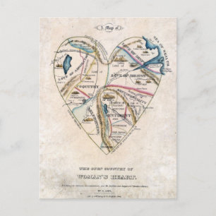 Carte d'un coeur de femmes