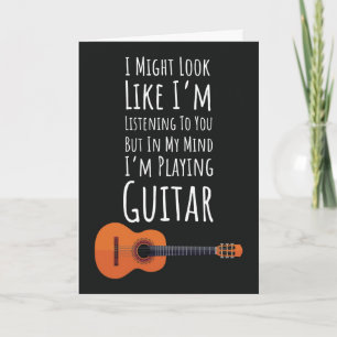 Carte d'un Guitariste Drôle Joueur de Guitare Grou