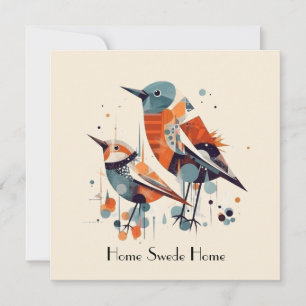 Carte Duo de volière scandinave, personnalisé