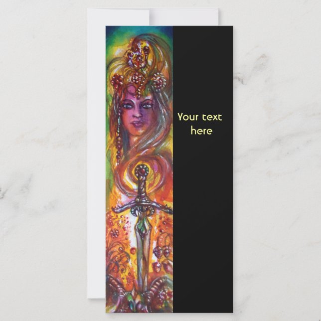 CARTE DURENDAL, ÉPÉE ROMANTIQUE ET ANGE (Devant)