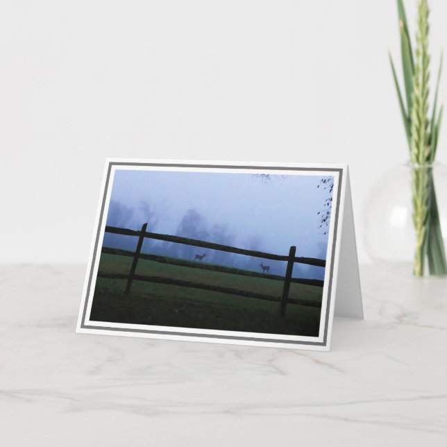 Carte Dusk à la campagne avec deux cerfs (Devant)