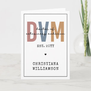 Carte DVM personnalisé Docteur en médecine vétérinaire C