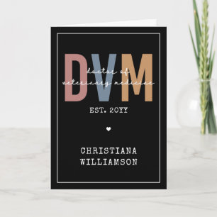 Carte DVM personnalisé Docteur en médecine vétérinaire C