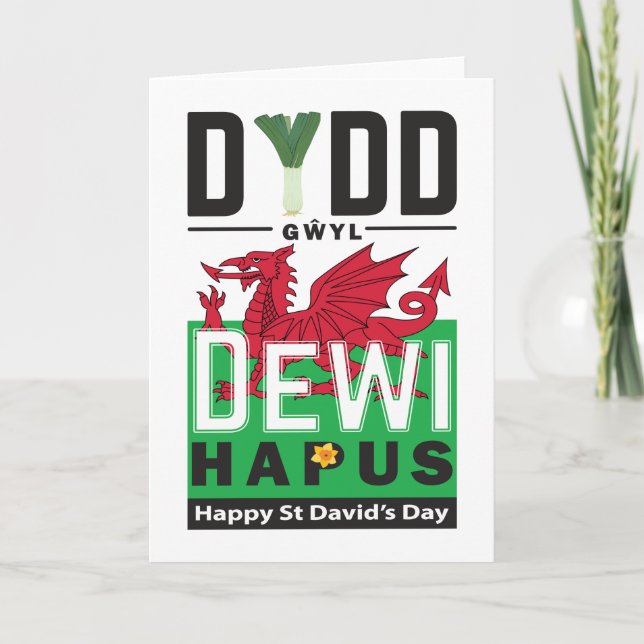 Carte Dydd Giles Dewi Hapus Joyeux St Davids Jour 6 (Devant)