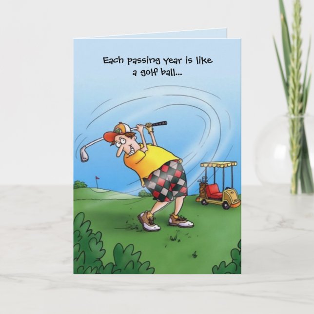 Carte Each Year is like a Golf Ball Birthday (Devant)