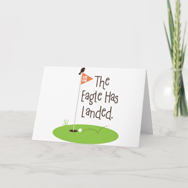 Carte Eagle a débarqué, scène de golf (Devant)