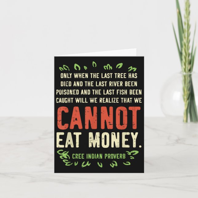 Carte Earth Day Shirt Pro Save Environment Quote Last Tr (Devant)
