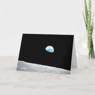 Carte Earthrise : avec citation— Tiré d'Apollo 8