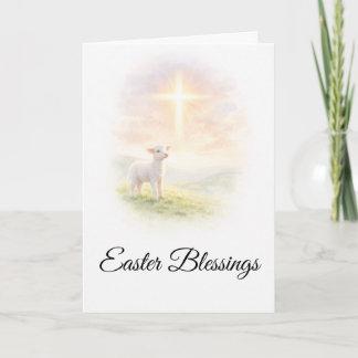 Carte Easter Blessings Lamb of God Christian Easter Card