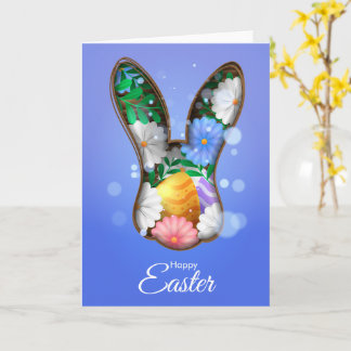 Carte Easter Greeting Card with Bunny Illustration