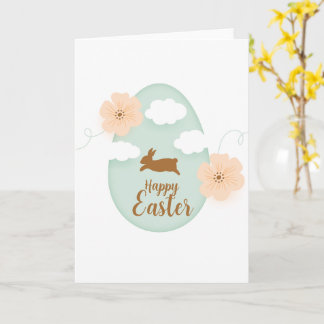 Carte Easter Greeting Card with Bunny Illustration