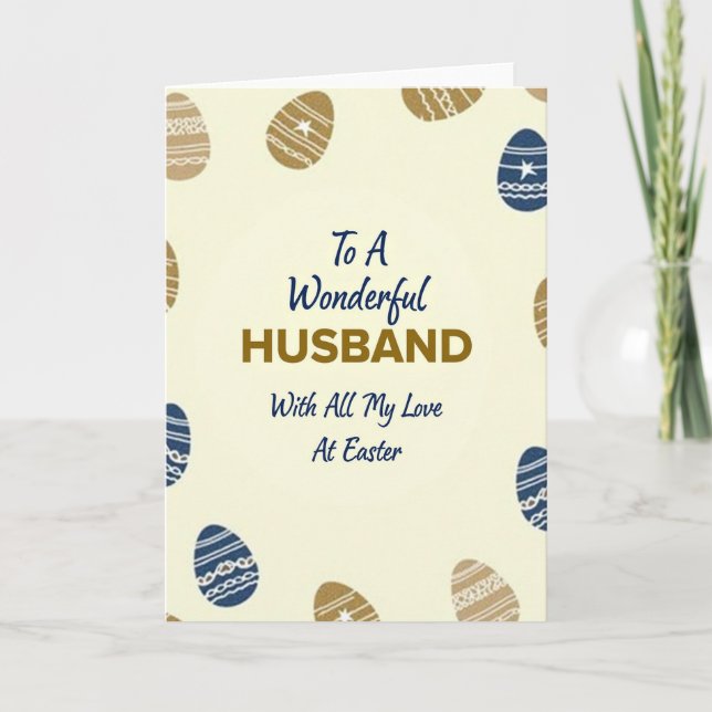 Carte Easter Love Husband Greeting Card (Devant)