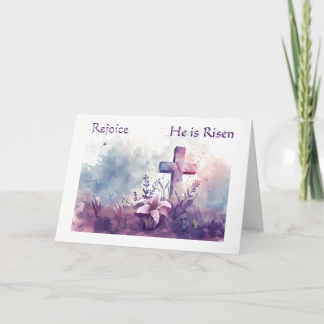 Carte Easter Rejoice He Is Risen  (Devant)