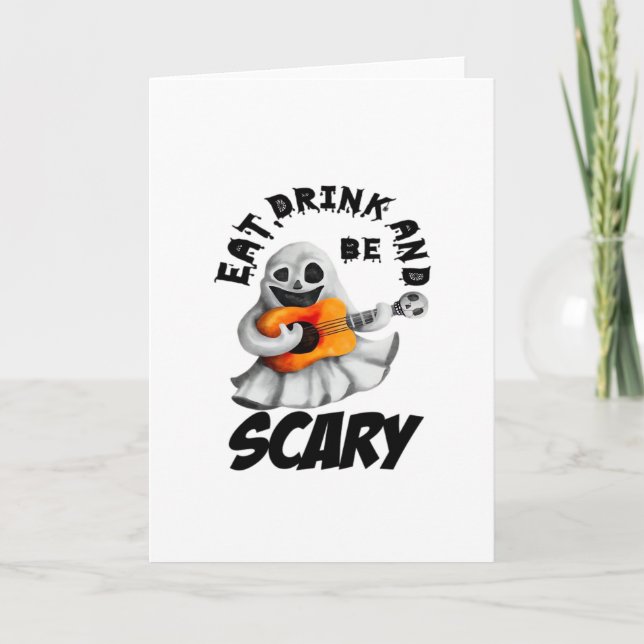 Carte Eat Drink And Be Scared Minimal Clean (Devant)
