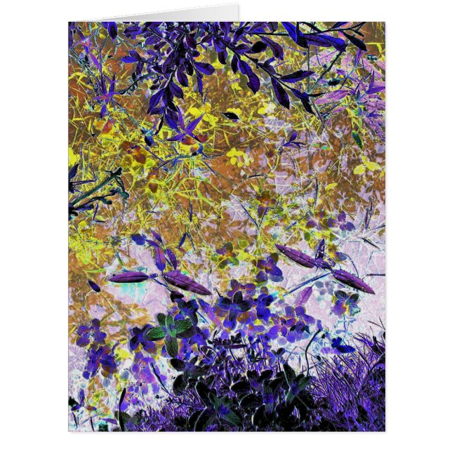 Carte EAU ABSTRAITE ET FEUILLE (Devant)