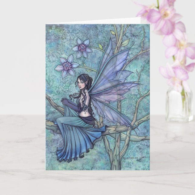 Carte Eau de jardin Serene Fairy Illustration Art (Orchidée)