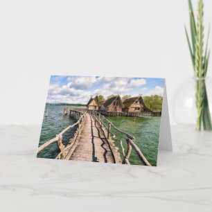 Carte Eau   Maisons sur pilotis au-dessus de l'eau