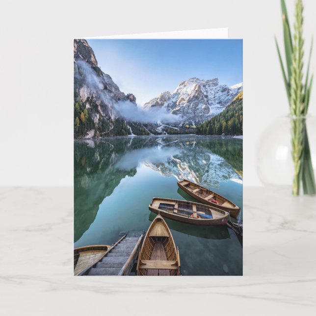 Carte Eau | Pragser Wildsee Dolomites Italie (Devant)