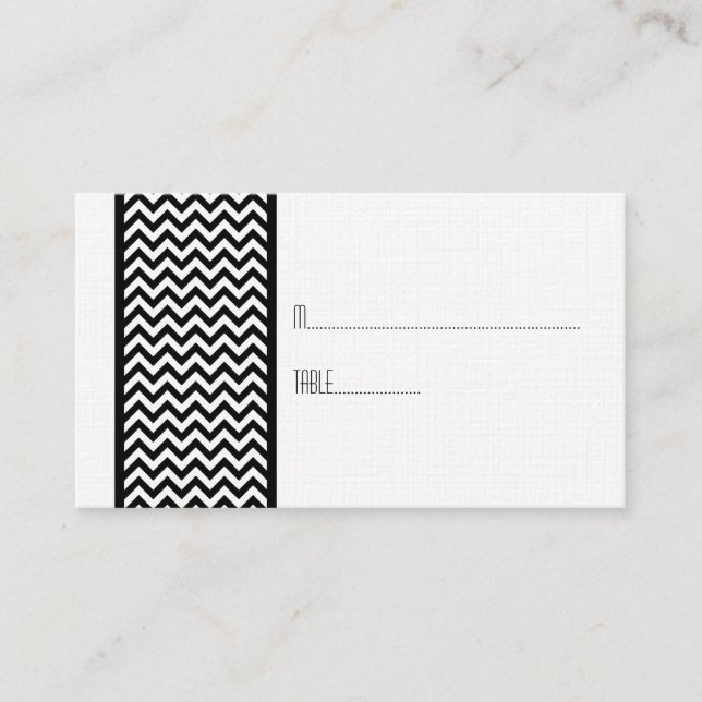 Carte Ebony Chevron Border Place (Devant)