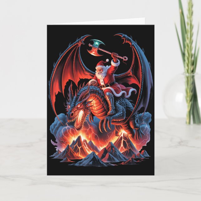 Carte Ec Christmas Fantasy - Mmo Mystic Santa Riding Dra (Devant)