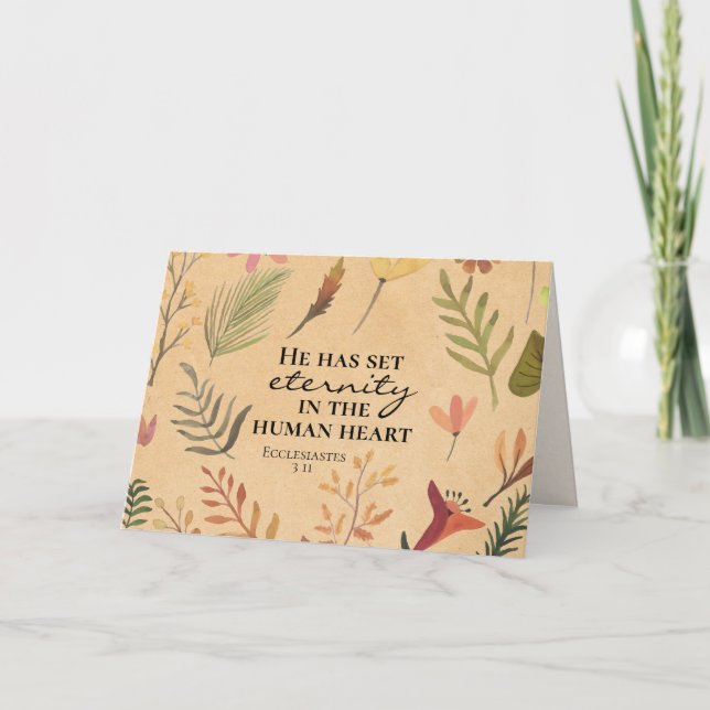 Carte Ecclésiaste 3:11 Il a mis l'éternité dans le coeur (Devant)