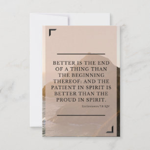 Carte Ecclesiastes 7:8 KJV Bible Verse Pic Flat Salutati