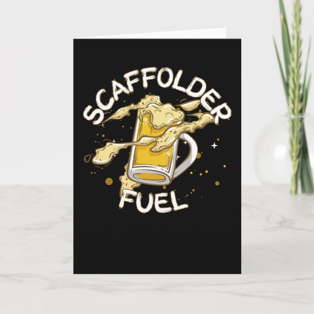 Carte Échafaudeur Carburant Beer Lover Bière échafaudage (Devant)