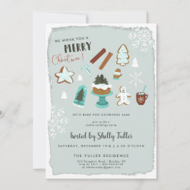 Carte Échange de biscuits | Fête de pâtisserie de Noël