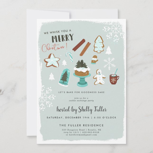 Carte Échange de cookies | Christmas Baking Party (Devant)