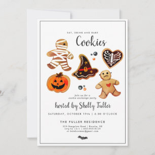 Carte Échange de cookies   Halloween Baking Party