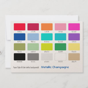 Carte Échantillon de couleur Champagne Métallisé