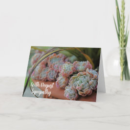 Carte Echeveria Rose Succulent Avec Une Sympathie Profon