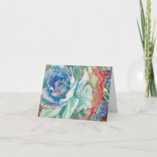 Carte Echeveria Watercolor by DLB Card
