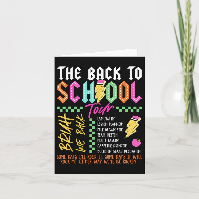 Carte Éclair Rétro Abcd Retour À L'École Tour Teac (Devant)