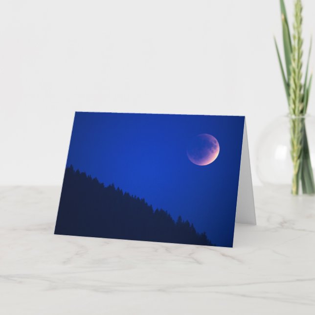 Carte Éclipse lunaire sur la forêt | Zug, Suisse (Devant)
