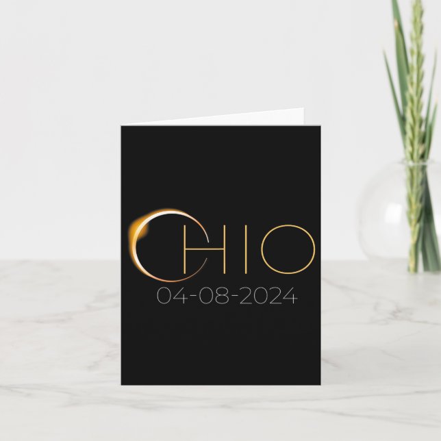 Carte Éclipse solaire 2024 État Ohio Total Éclipse solai (Devant)