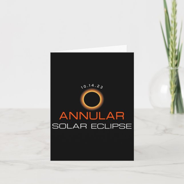 Carte Éclipse solaire Annulaire 14 octobre Amoureux de l (Devant)