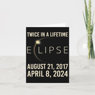 Carte Éclipse solaire de la vie deux fois Éclipse totale