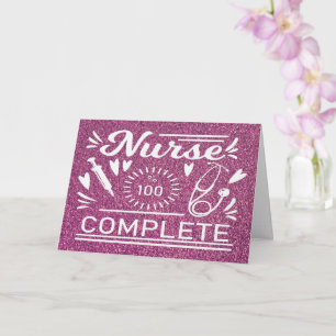 Carte École d'infirmières de remise de diplômes Rose Mod